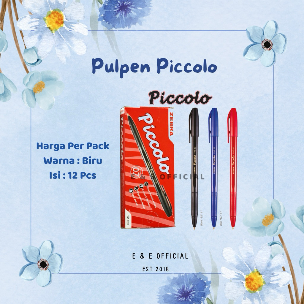 PULPEN ZEBRA PICCOLO / PULPEN MURAH / PEN PICCOLO BIRU
