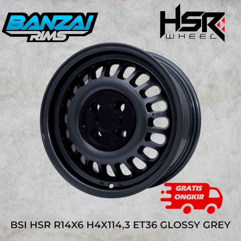 velg mobil hsr bsi r14 untuk xenia kijang avanza dll pcd 4x114 / velg mobil r14 murah model retro