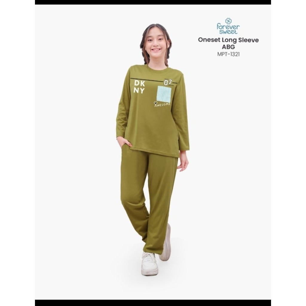 Baju tidur kaos ABG Forever sweet