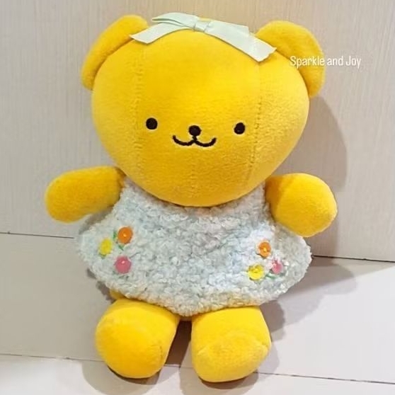 Boneka Beruang Teddy Bear Kuning Shinada Baju Woll Winter / Plushie - Sparkle and Joy