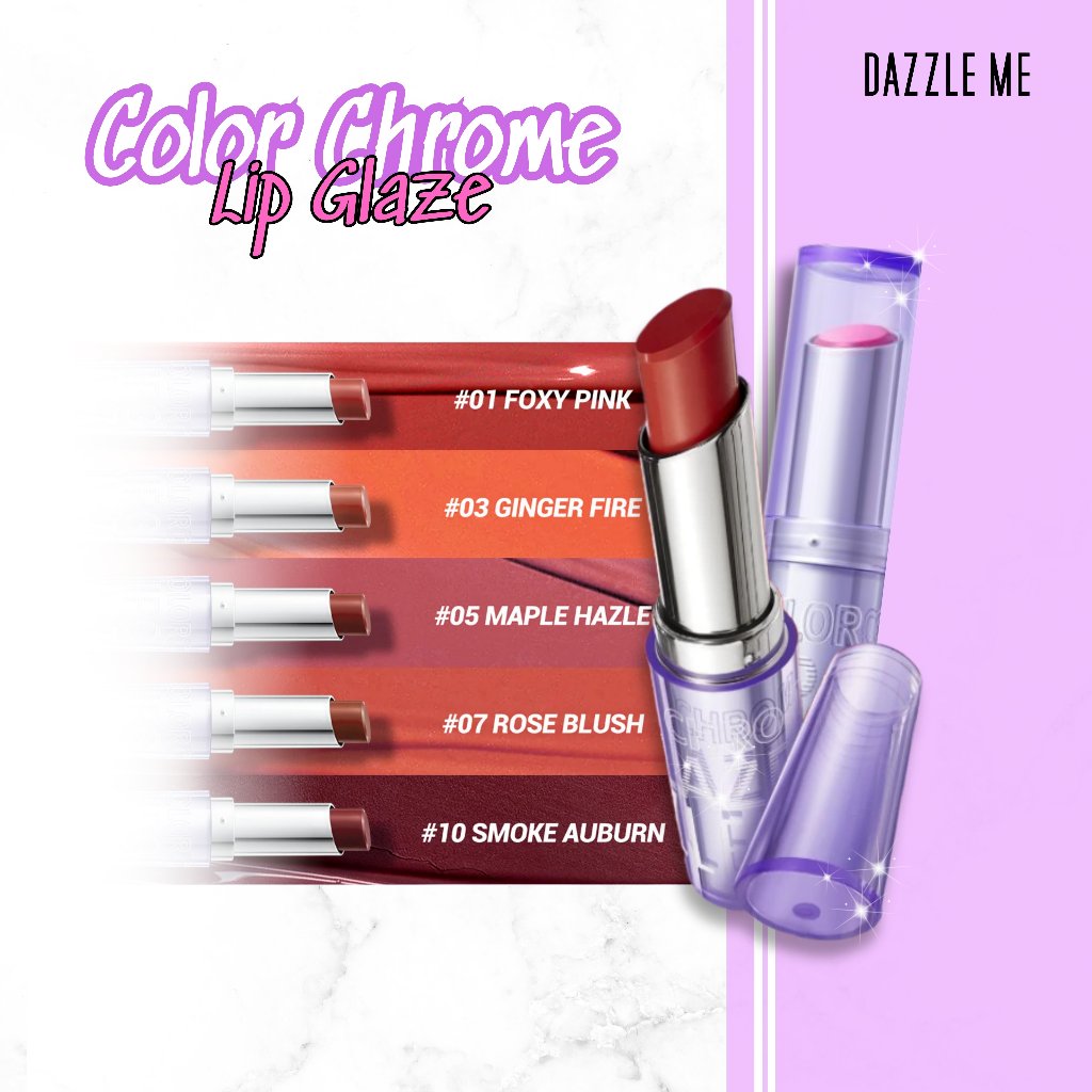 DAZZLE ME - COLOR CHROME LIP GLAZE / LIP BALM DAZZLE ME / LIPSTICK BALM DAZZLE ME