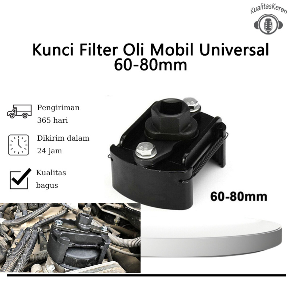 [COD] 60-80mm Oil Filter Wrench Universal Kunci Buka Filter Oli Mobil Kunci Pembuka Filter Oli Mobil