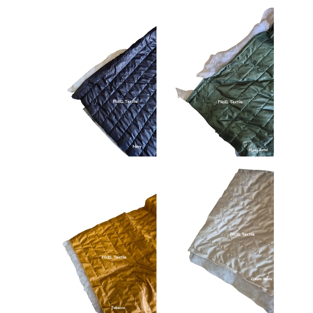 Bahan Kain Quilting Salur Parasut Dakron Quilting Vertikal Parasut Quilting Salur Vertikal