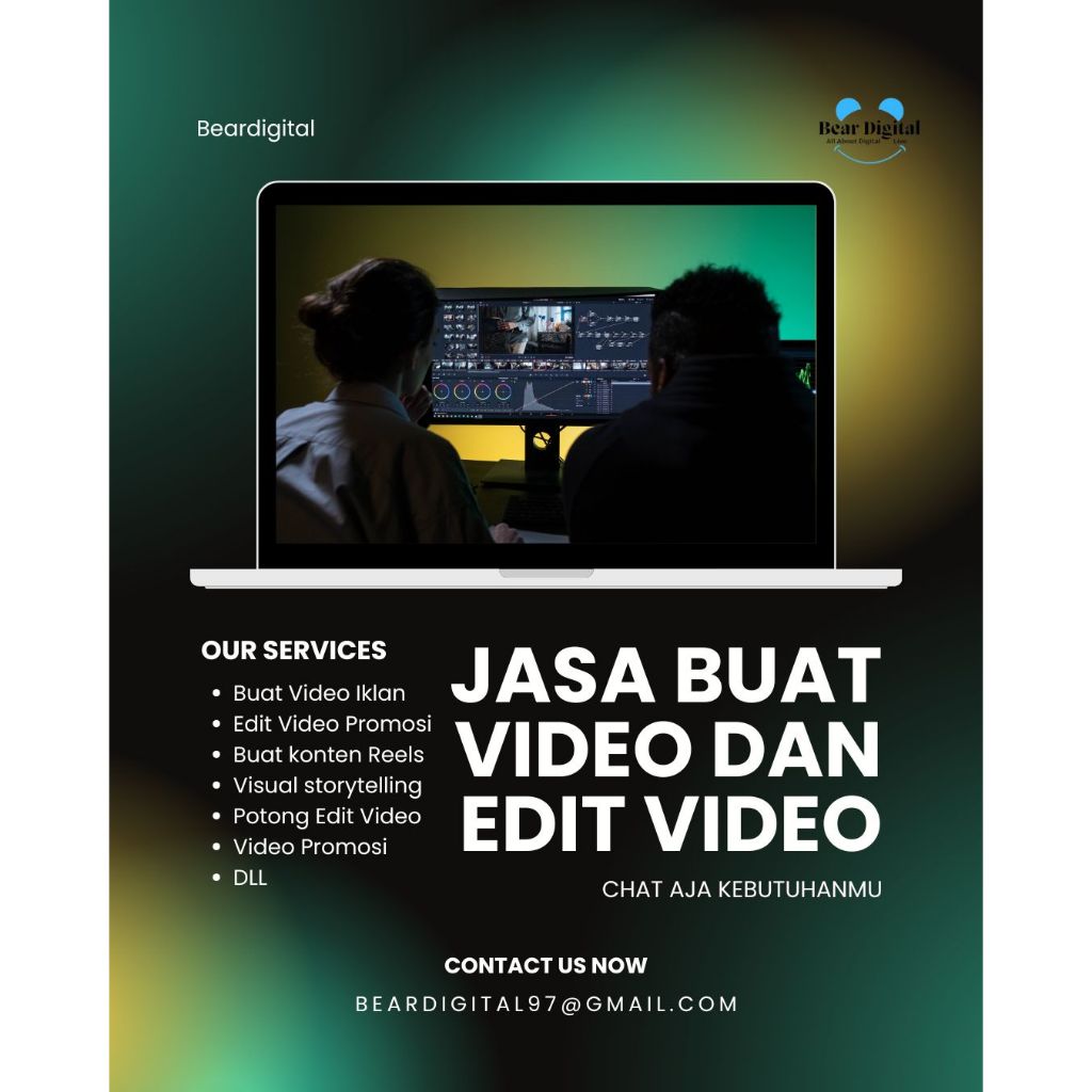 JASA Buat Video Iklan Edit Video Promosi Buat konten Reels Visual storytelling Potong Edit Video Vid