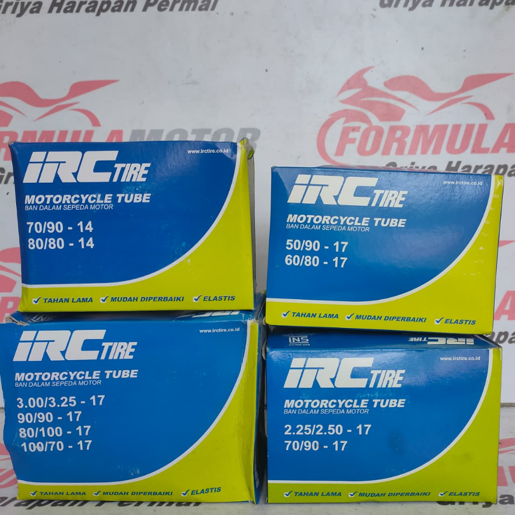 Ban Dalam IRC All Size (Pilih Ukuran) - Ban Dalam Motor Ring 10, 14, 16, 17, 18, 19, 21