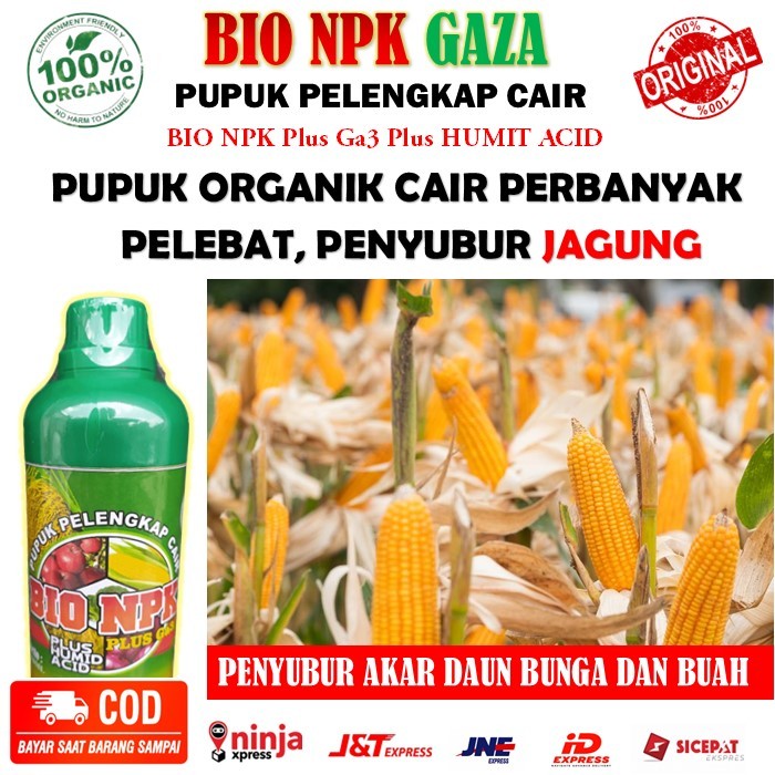 Bio Npk Gaza Pupuk cair perbanyak buah jagung - pupuk pelengkap cair pelebat tanaman jagung - obat s