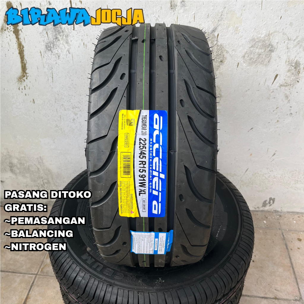 ban mobil semislik ring 15 225 45 Accelera 651 Sport bisa untuk livina, Avanza Jazz Yaris 225 45 r15