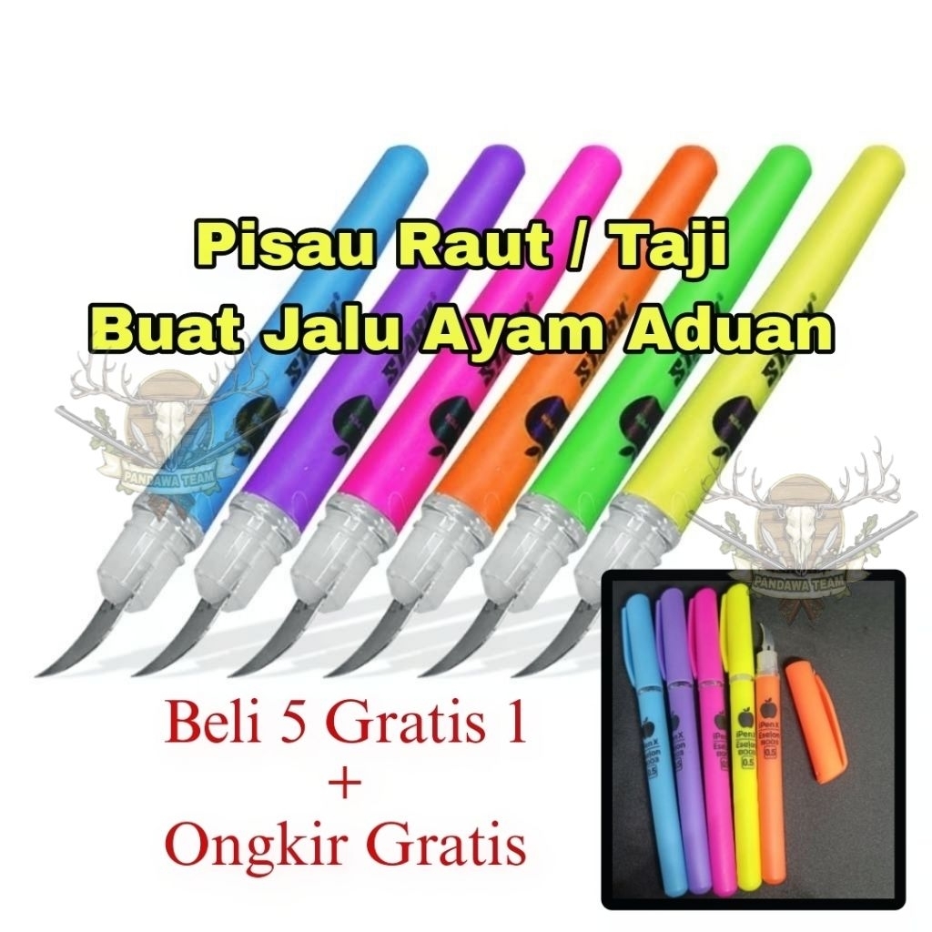 COD PISAU RAUT TAJI JALU AYAM ADUAN MODEL PENSIL | BELI 5 GRATIS 1