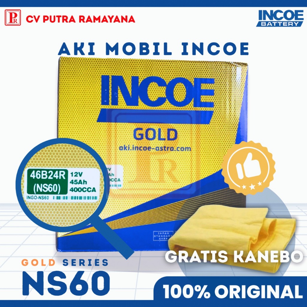 AKI (ACCU) MOBIL INCOE GOLD NS60 ORIGINAL