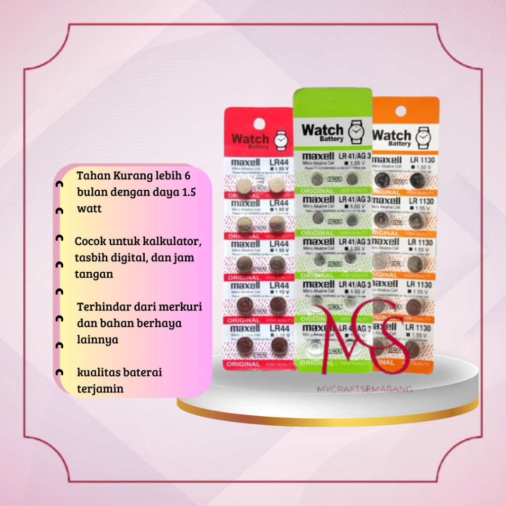 BATERAI TASBIH DIGITAL /  BATERAI MERK MAXELL