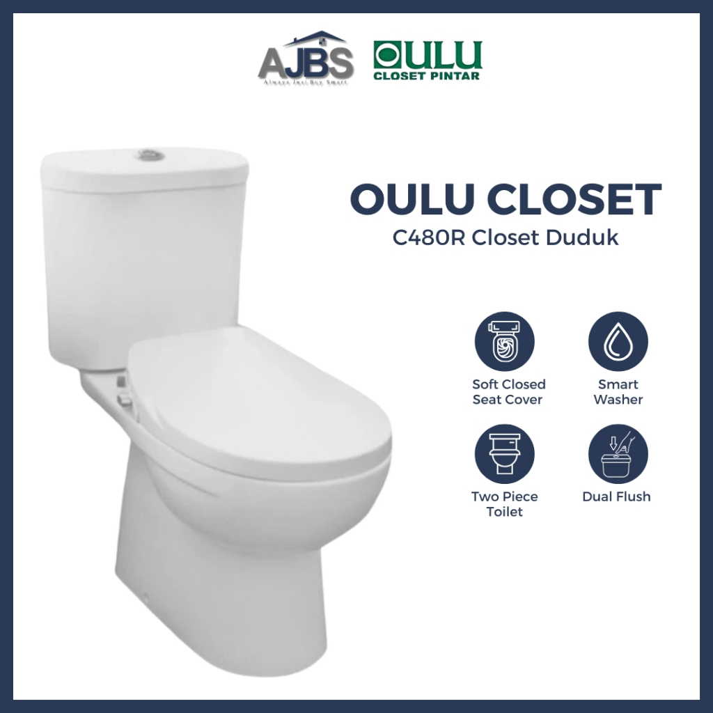 Oulu C480 R Closet duduk - Kloset duduk - Toilet duduk - AJBS Home Center Surabaya