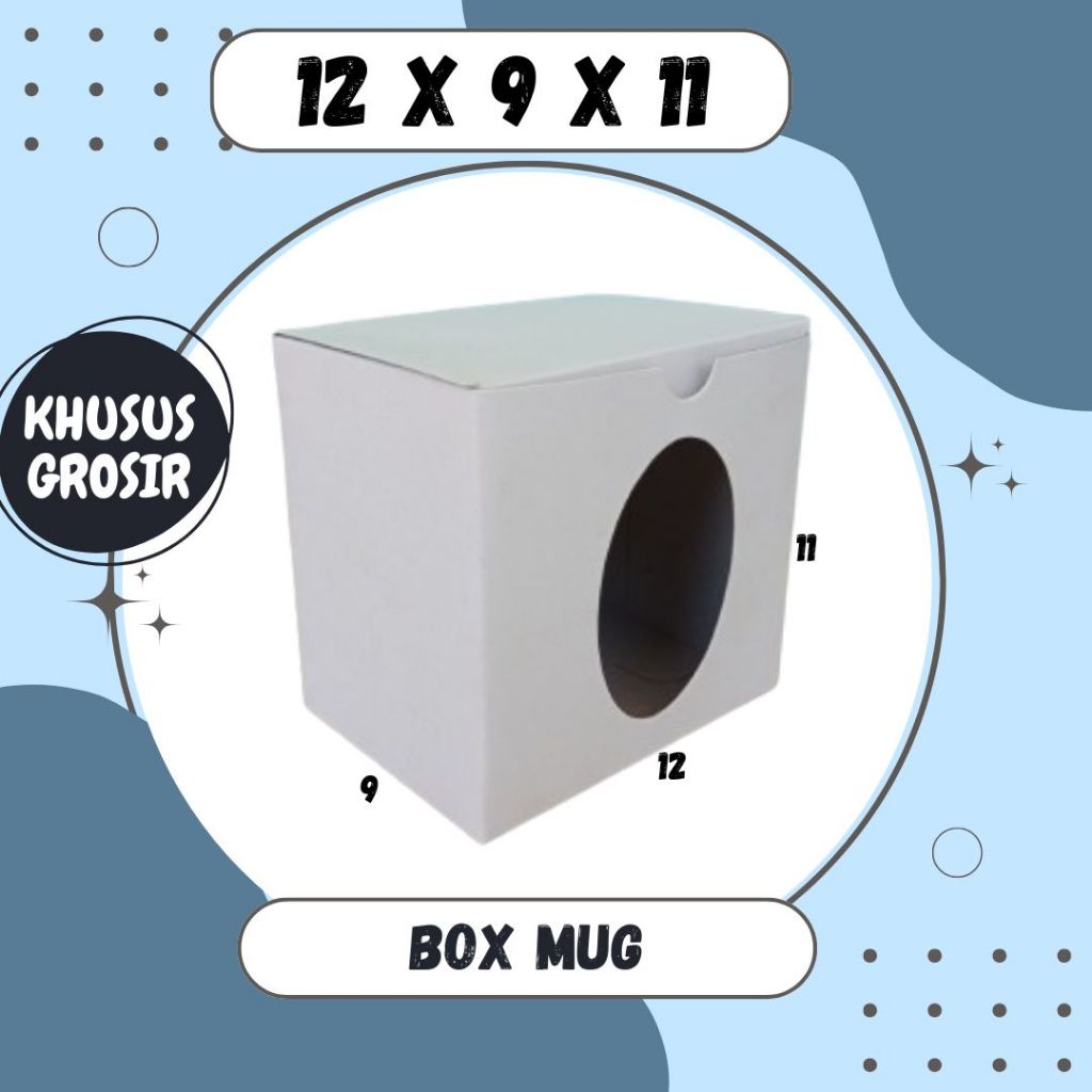 Box Mug Duplex 12x9x11  Kardus Mug / Box / Karton GELAS MUG POLOS Packing Gelas