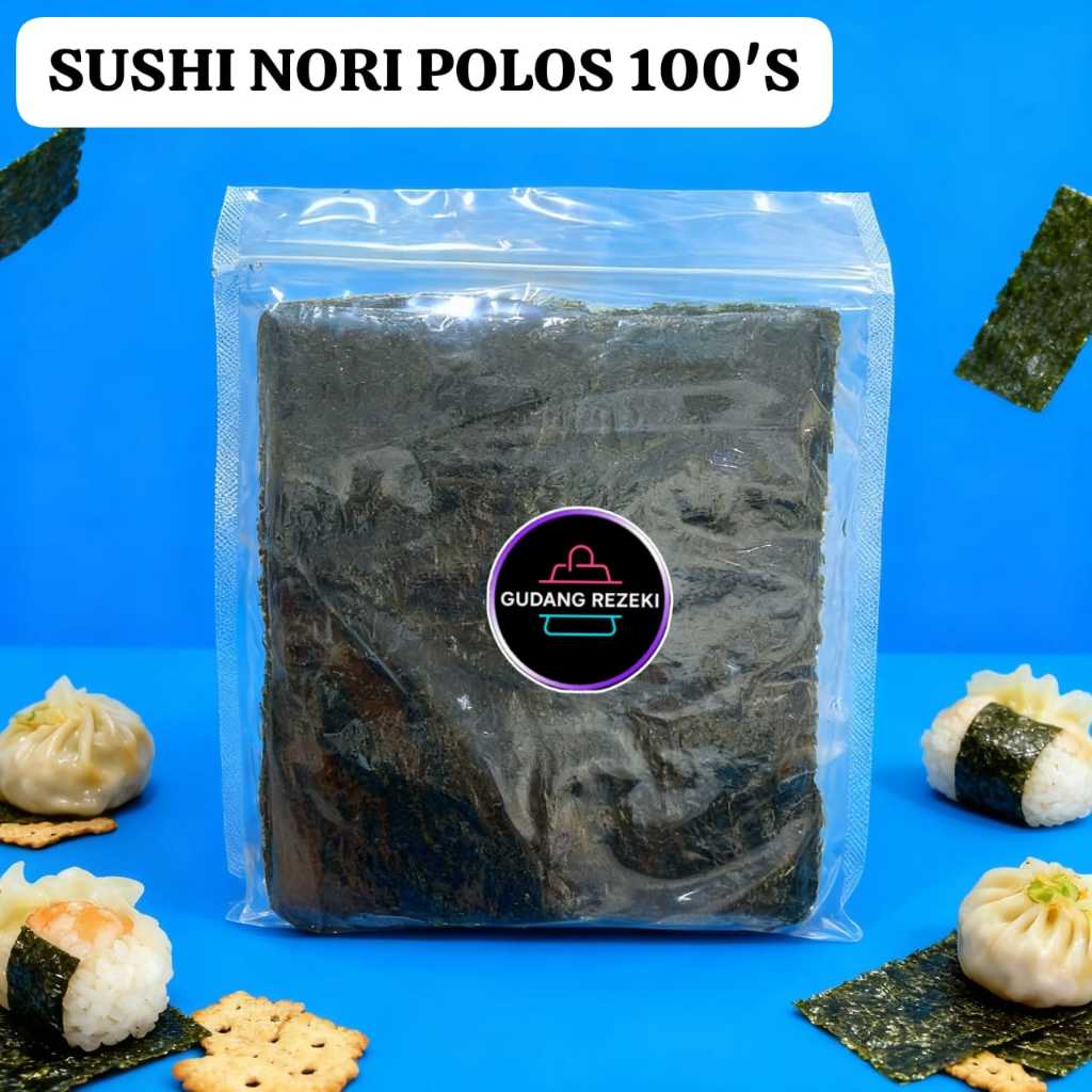 SUSHI NORI 100 LEMBAR MURAH | SUSHI NORI GRADE A KUALITAS PREMIUM HALAL - NORI 100 L