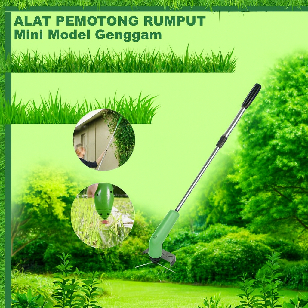 Alat Peralatan Mesin Pemotong Potong Pemangkas Pangkas Rumput Taman Listrik Portable Mini Zip Trimme