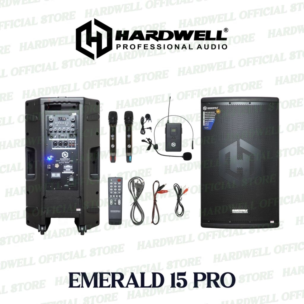 Speaker Portable Meeting Wireless Hardwell EMERALD 15 PRO Original Hardwell