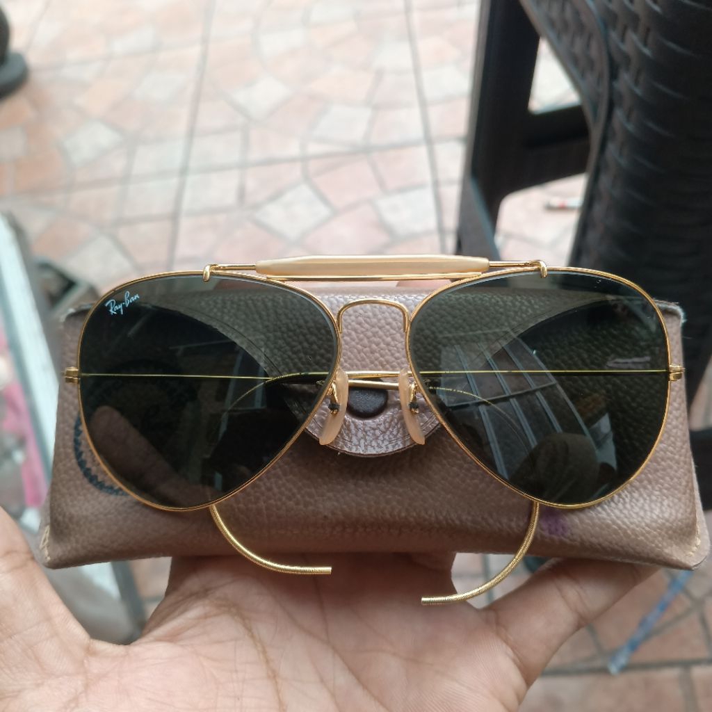 kacamata hitam original second B L USA outdoorsman Aviator vintage