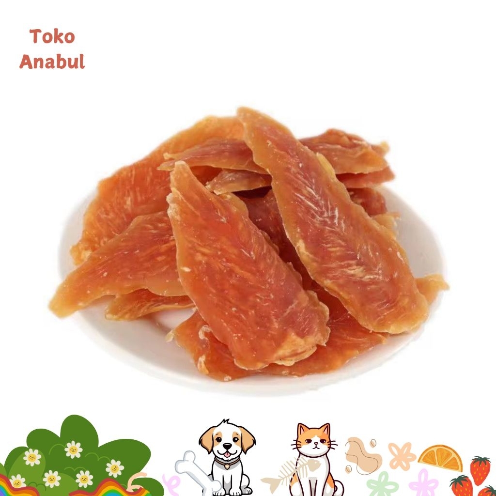 Snack Chicken Jerky | Dried Chicken Jerky | Chicken Jerky Snack Anjing | Snack Dada Ayam Anjing | Dr