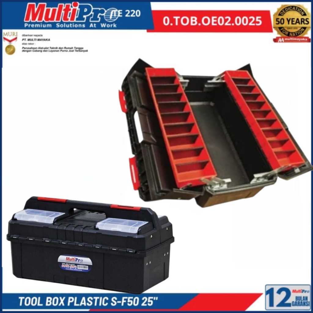 MULTIPRO S-F50 ToolBox Tool Box Plastik 25inch Kotak Alat Perkakas
