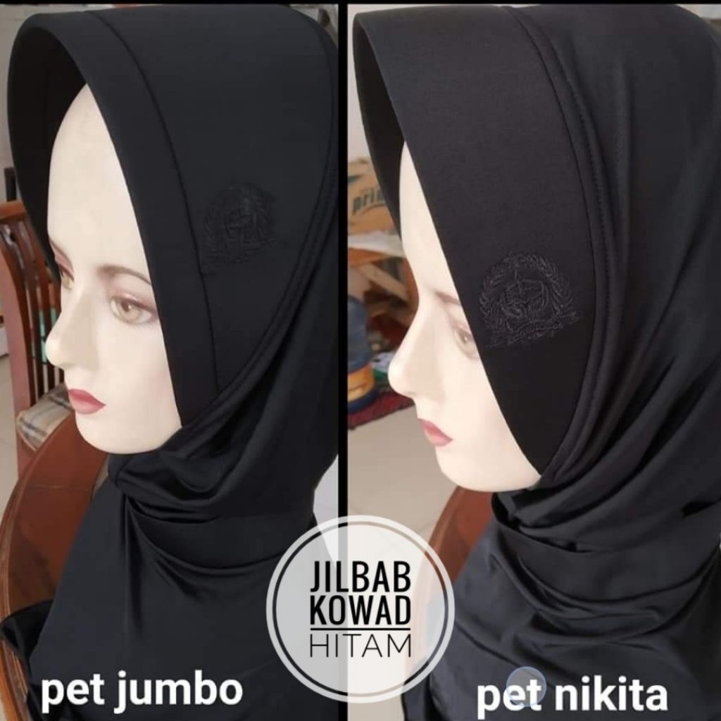Jilbab Instan Hitam logo Kowad