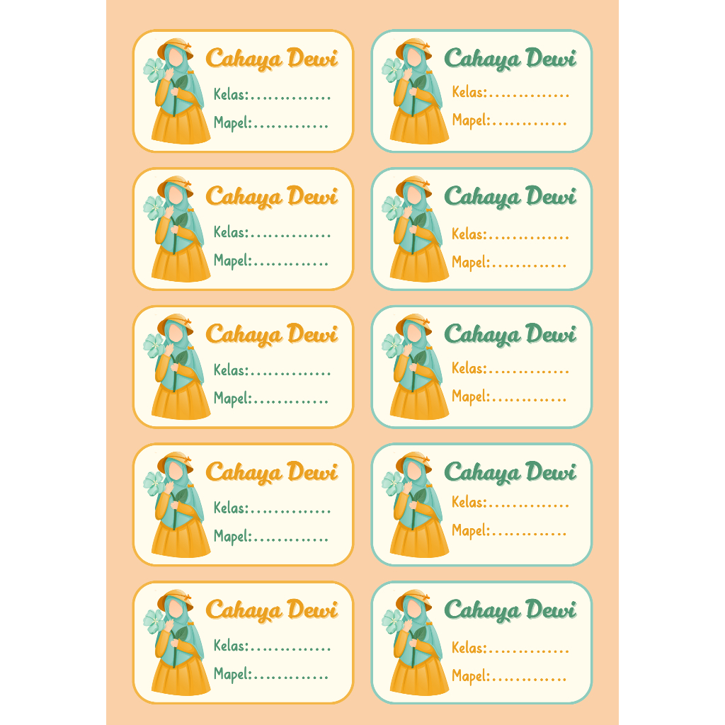 Label Buku Anak | Stiker Buku Anak | Stiker Label Buku Sekolah | Stiker Buku
