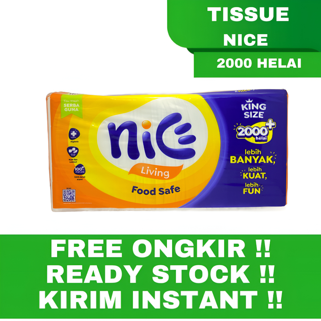 TISSUE NICE LIVING 2000+ HELAI TISU NICE KILOAN TISU SERBAGUNA EXTRA BESAR READY STOCK