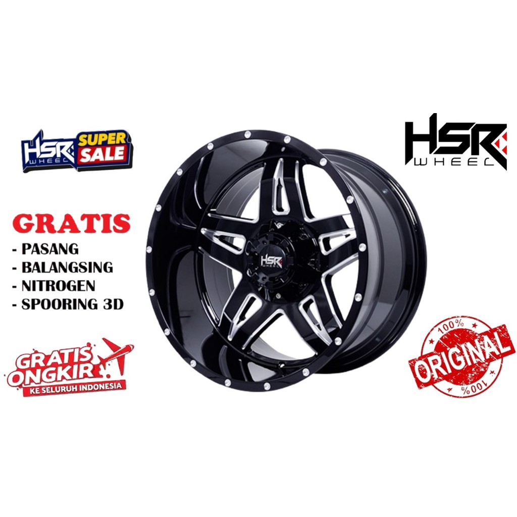 VELG MOBIL RACING RUBICON TYPE HSR FG MADOKA 5567 R20 LEBAR 12 PCD 5X127 ET-44