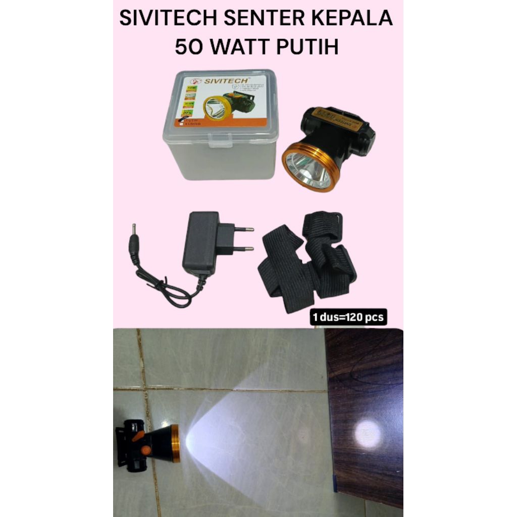 SIVITECH SENTER KEPALA 50 WATT PUTIH
