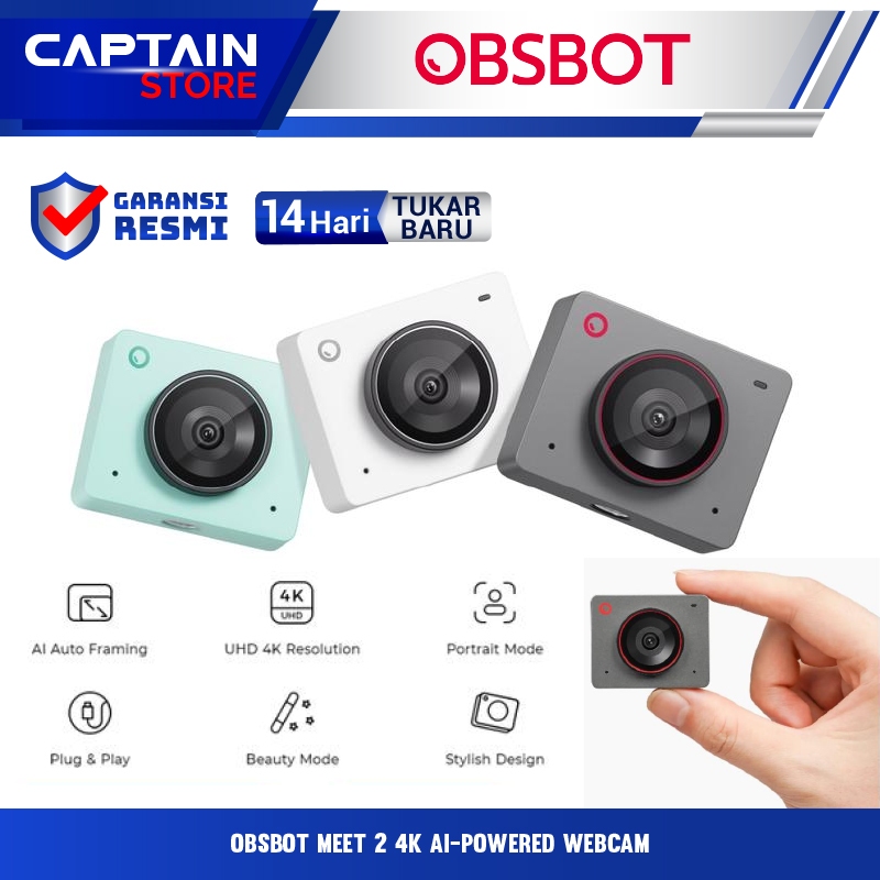 OBSBOT Meet 2 AI-Powered 4K Webcam - Space Grey