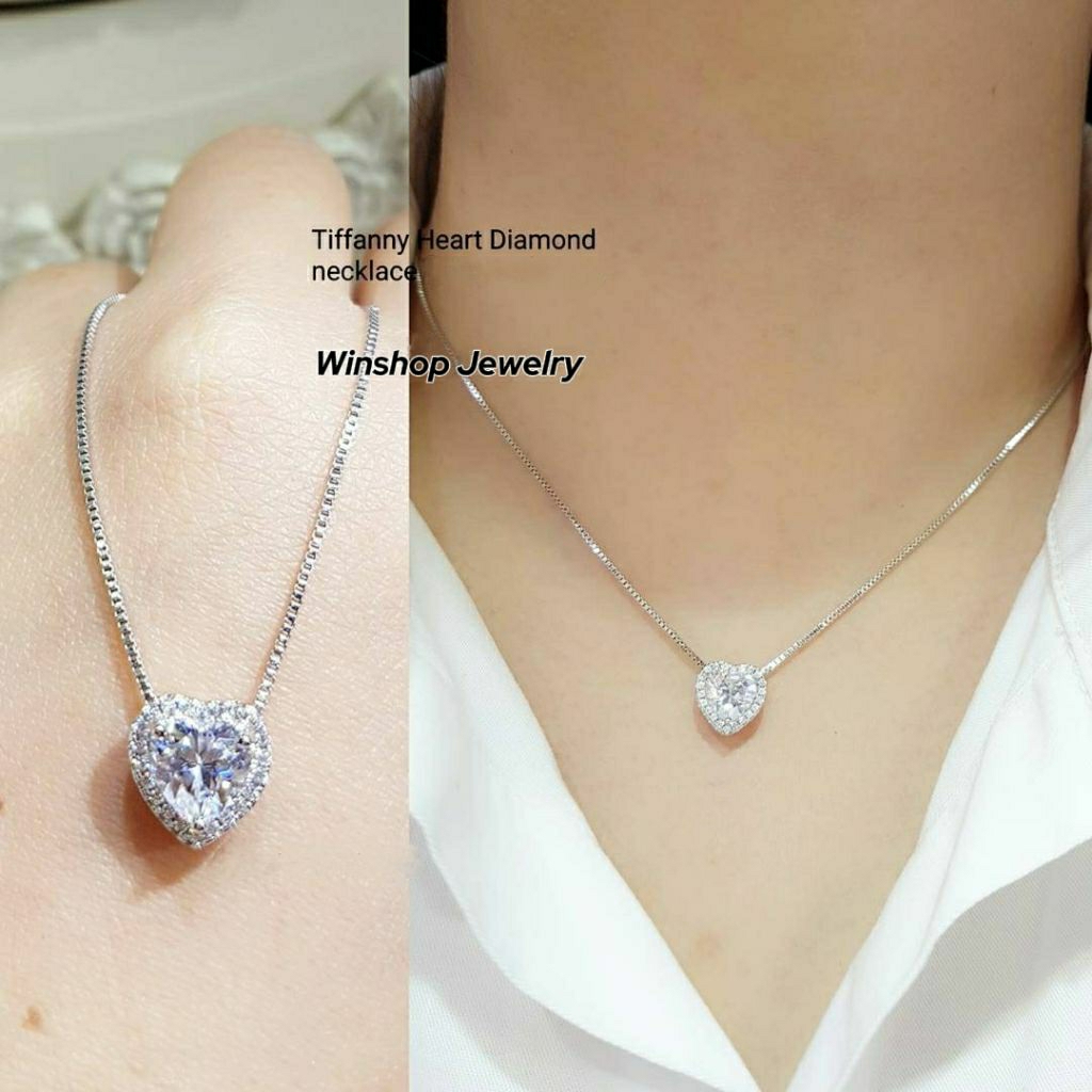 Kalung Love Kalung Hati Kalung Berlian Swarovski Kalung Pesta Mewah Kalung Perak Silver Kalung Emas 
