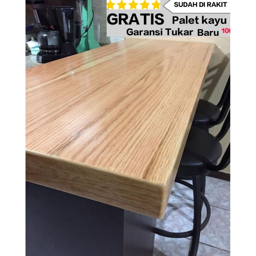 Top table meja kokoh tebal 4cm papanan daun meja bahan plywood