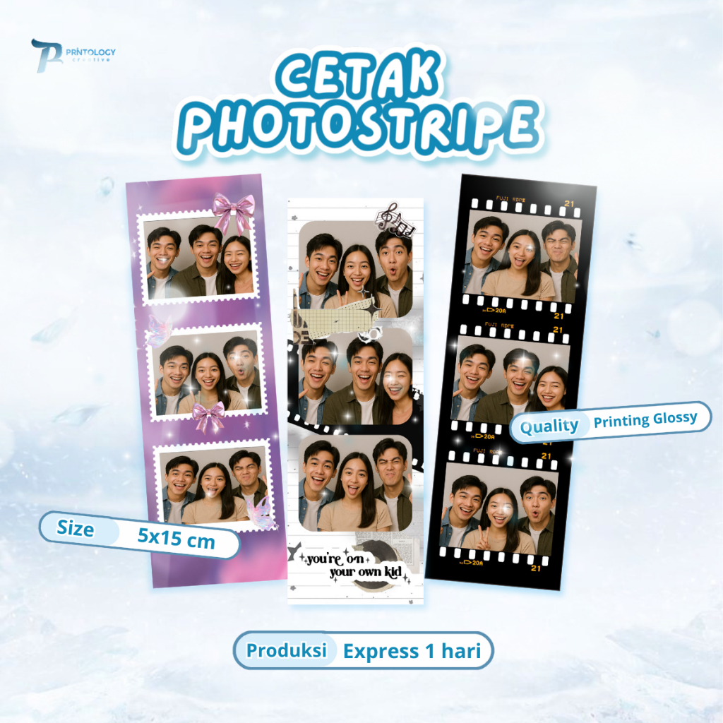 Custom Photostripe Photobooth Cetak Foto Polaroid Lucu Aesthetic Cetak Foto Selfie Photostripe Custo