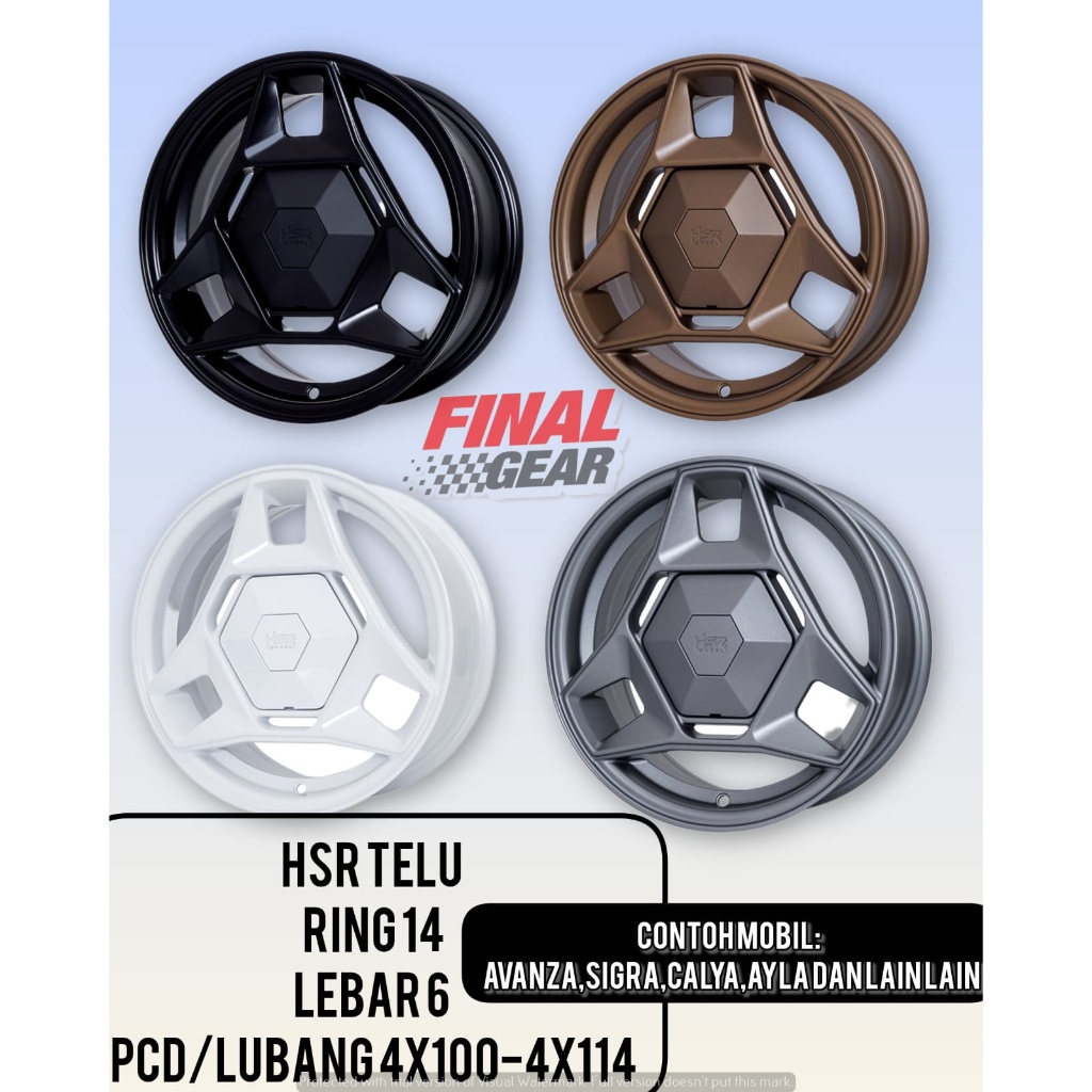 Velg mobil hsr wheel ring14 supersale pelk mobil avanza,agya,xenia R14 hsr telu