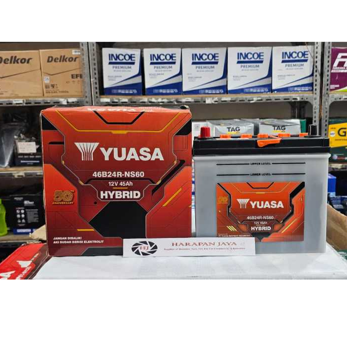 AKI MOBIL YUASA HYBRID NS60 / 46B24R (45AH) (BASAH)