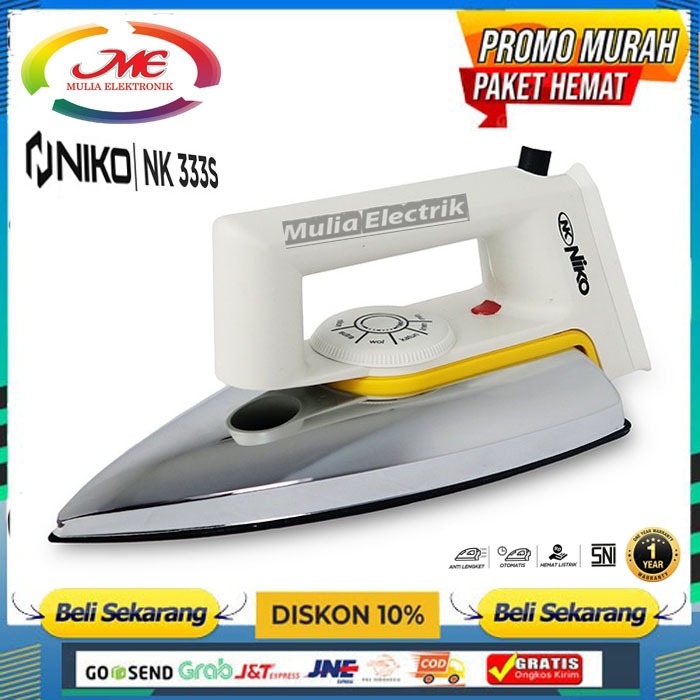 Setrika NIKO 333S / Setrika Model Classic Stainless / Setrika baju / setrika sepray PROMO MURAH
