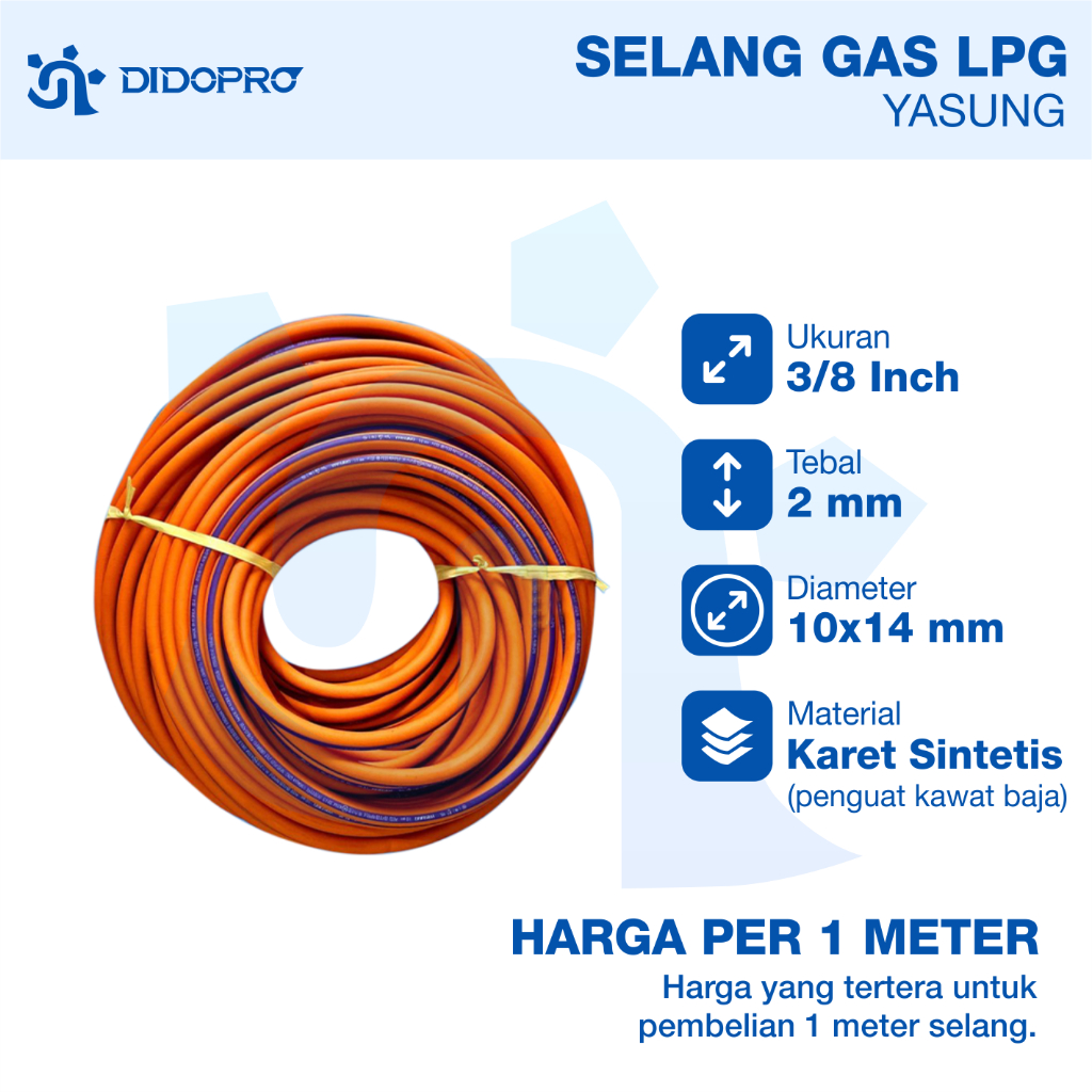 Selang Gas LPG Elpiji Meteran Yasung Korea Plat Baja