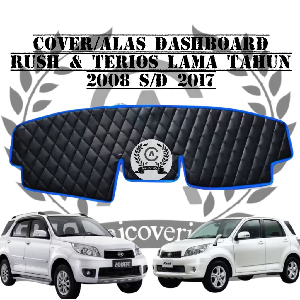 Promo Cover/Alas Dashboard untuk mobil Rush & Terios Lama tahun 2008-2017 motif wajik (Bonus Sarung 