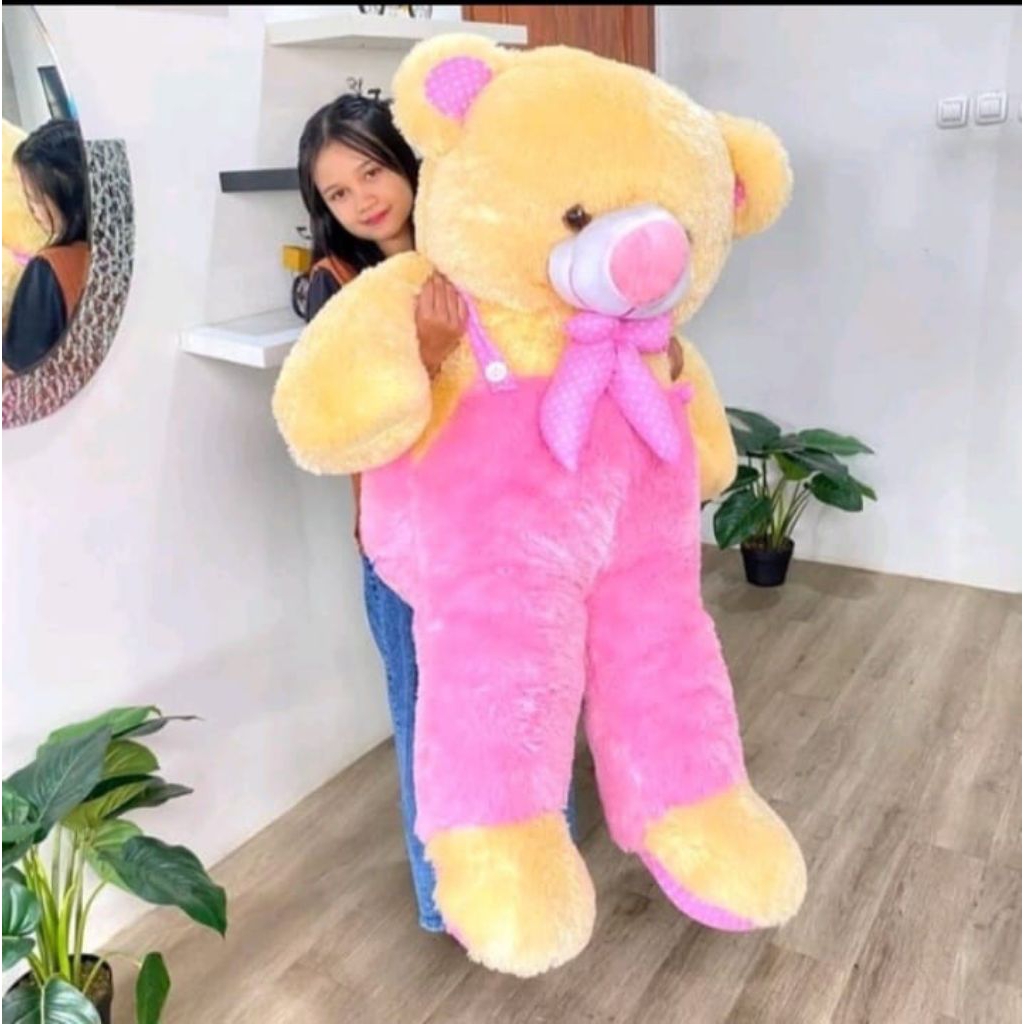 Boneka Teddy Bear Baju jojon Ukuran L 50x25 cm – Dan Ukuran besar -Tinggi 90.cm Boneka Lucu Lembut C