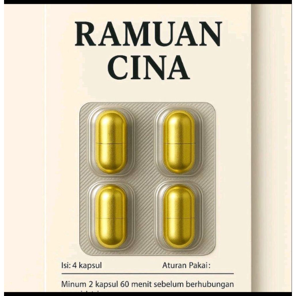 Ramuan Cina isi 4 kapsul pria 10x lebih dahsyat