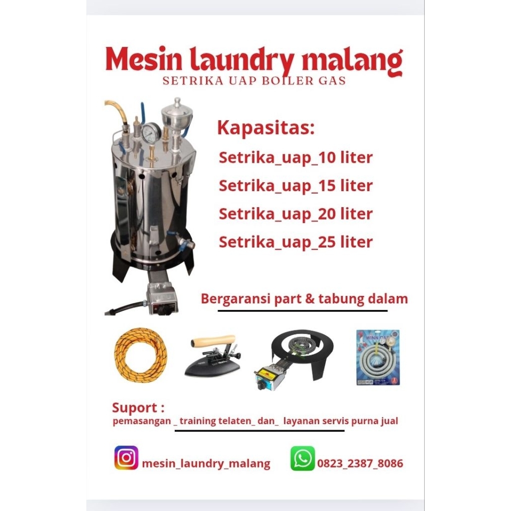 Setrika Uap Boiler 10 liter