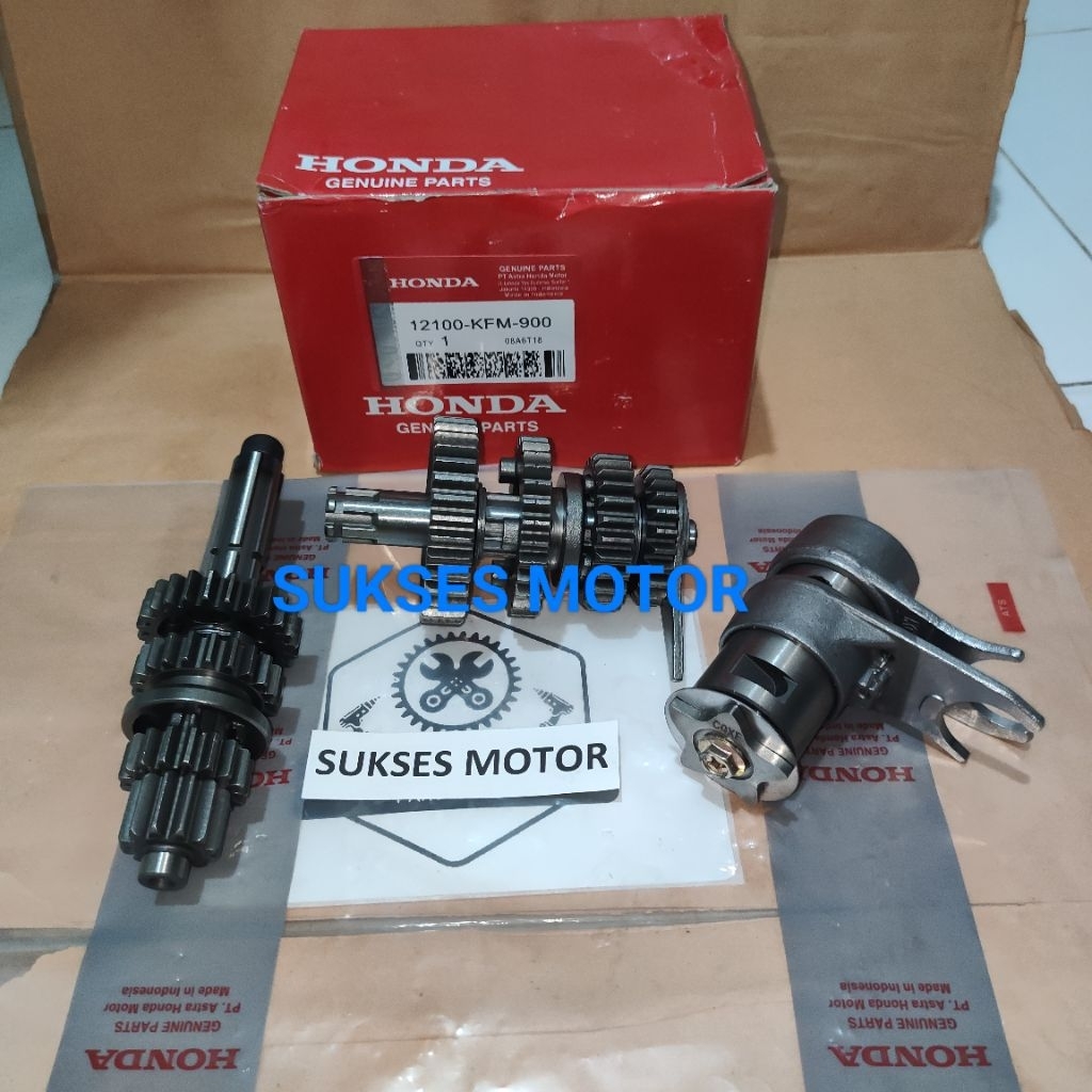 Gir Gear Mesin KFM Gigi Rasio Susun + Garpu Capit Udang Honda Supra fit new Supra fit lama revo 100 