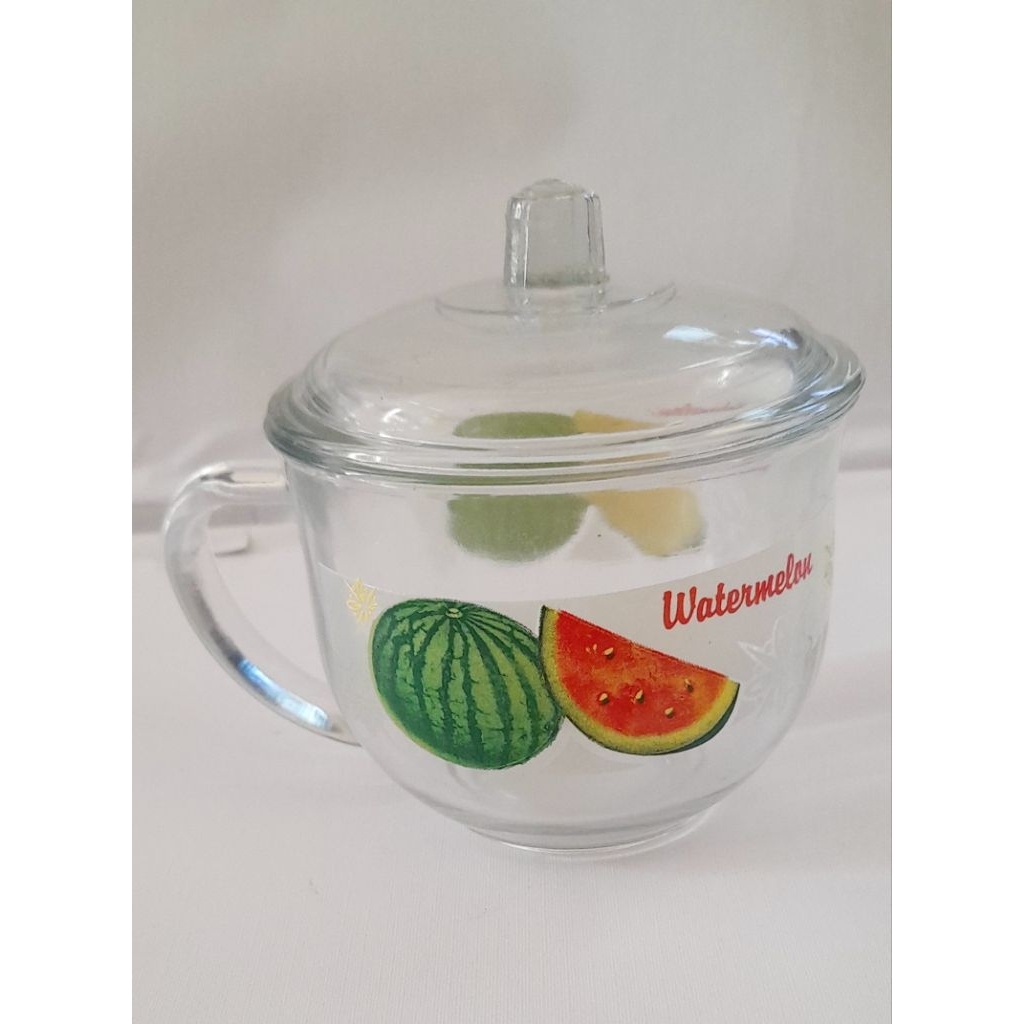 Gelas Kaca Tutup | Mug Salad | Gelas kopi | Gelas Jar