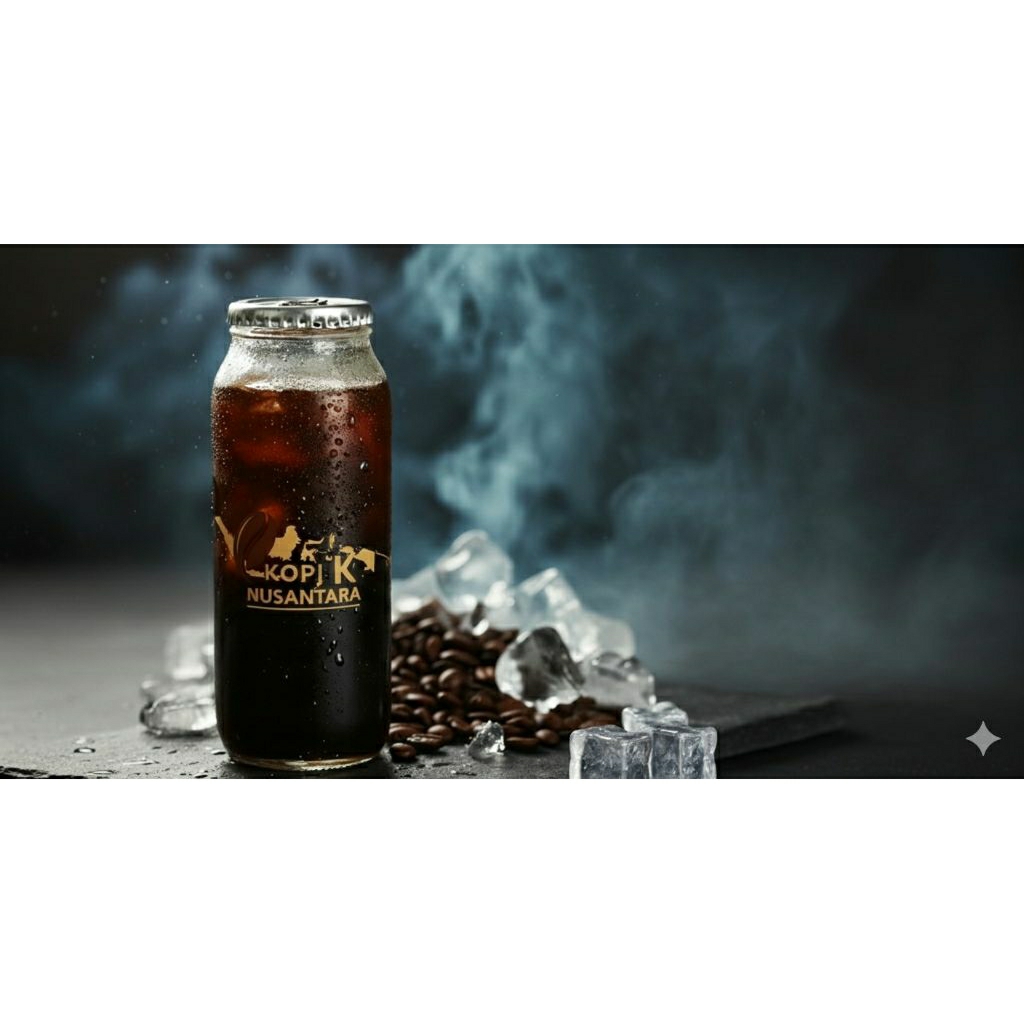Long Black 500ml – Es Kopi Hitam Botol Arabica Premium | Kopi Nusantara Segar dengan Es Batu | Ready