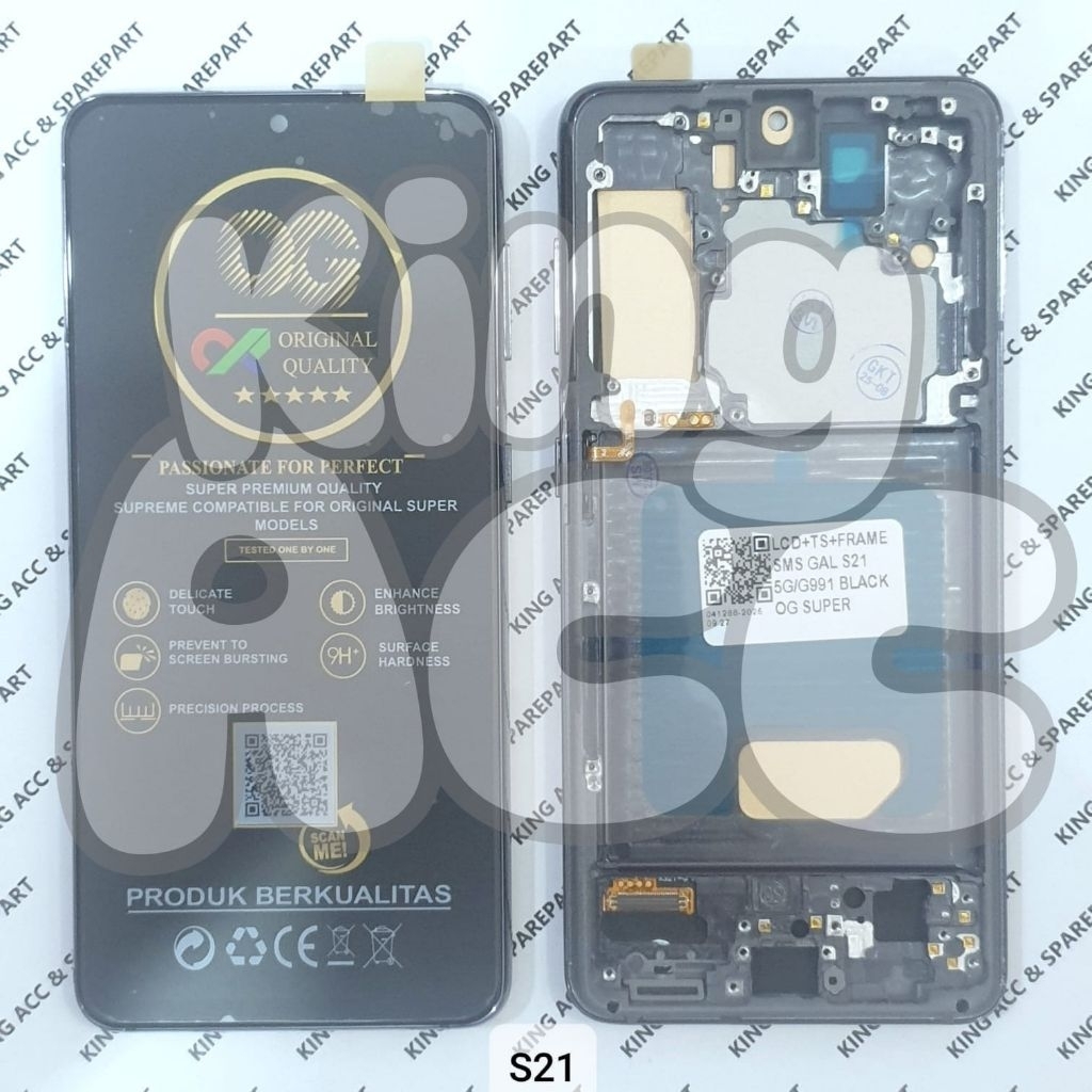 OG SUPER / MEETOO LCD TOUCHSCREEN + FRAME SAMSUNG GALAXY S21 5G G991 NOT FINGERPRINT