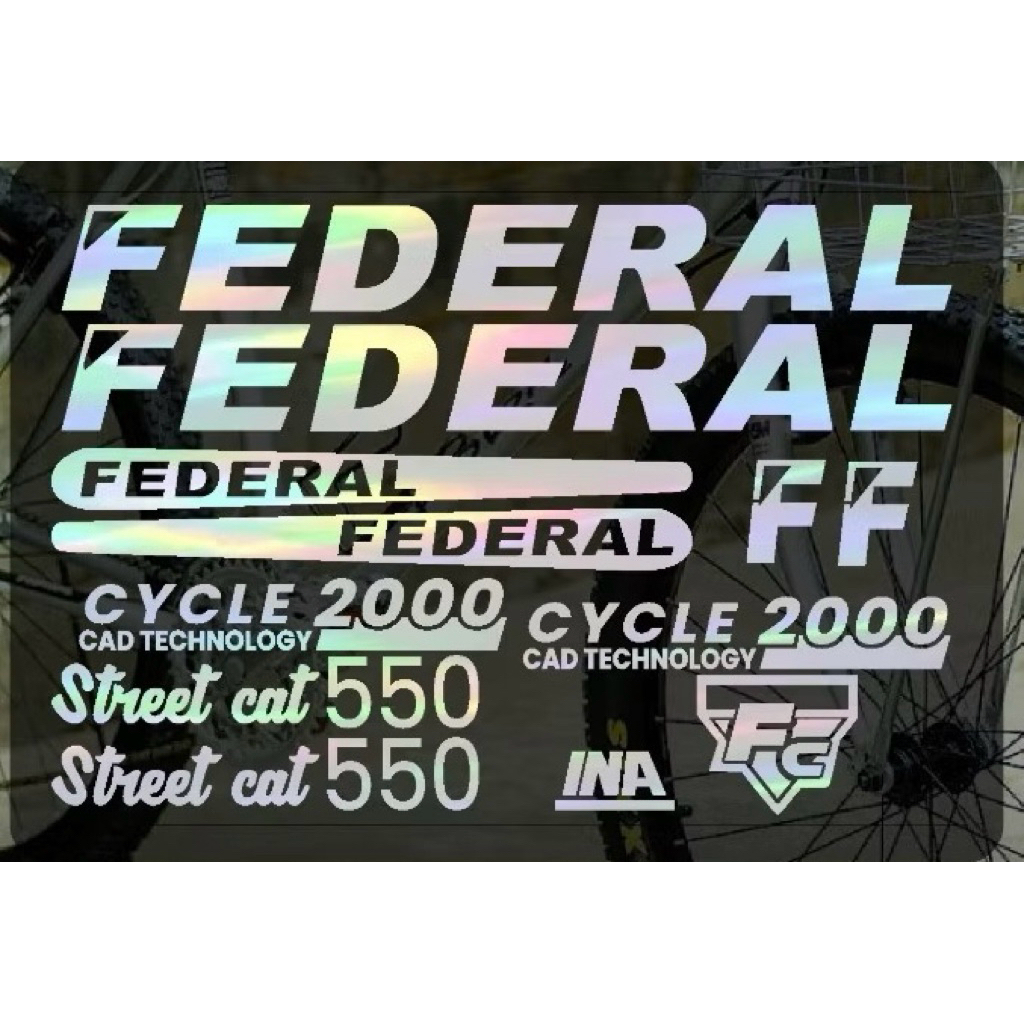 Stiker sepeda federal street cat 550 cutting
