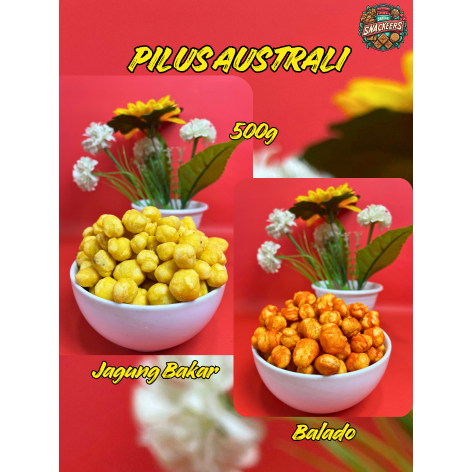 500 GR PILUS AUSTRALI / PILUS AUSTRALI JAGUNG BAKAR / PILUS AUSTRALI BALADO / PILUS AUSTRALI