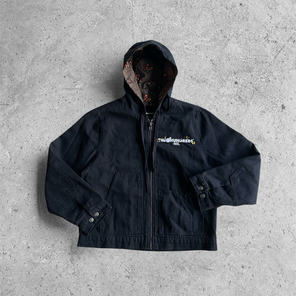 THE HUNDREDS BUTTERFLY ADAM WORK JACKET - BLACK