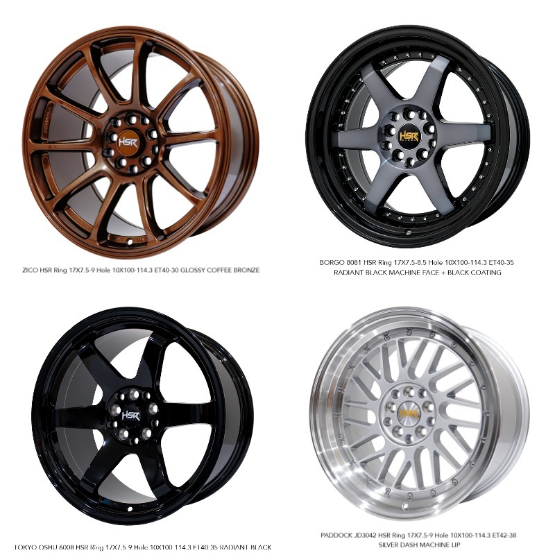 Pilihan Velg Mobil Toyota Corolla Altis Ring 17 Velg Celong Racing JDM HSR Wheel