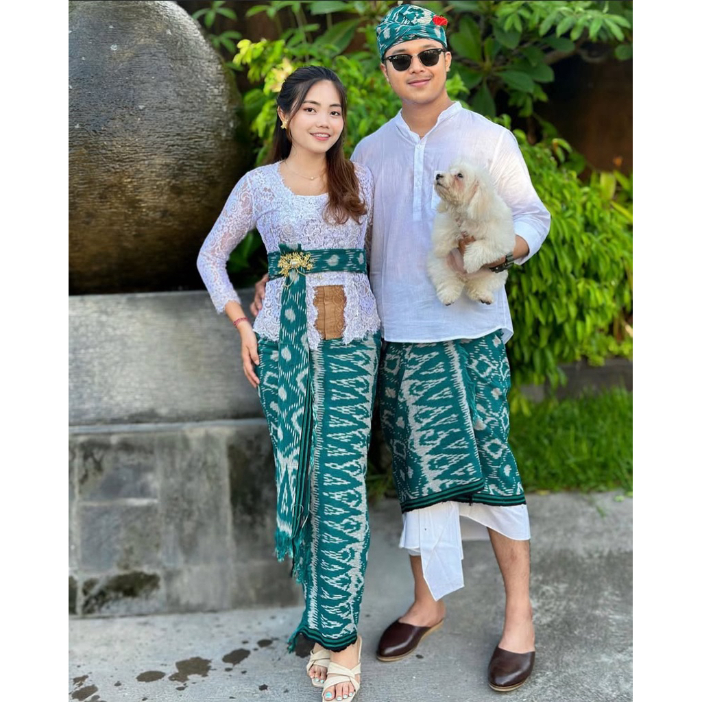 busana adat bali set couple family saput udeng slendang kamen new motif terbaru