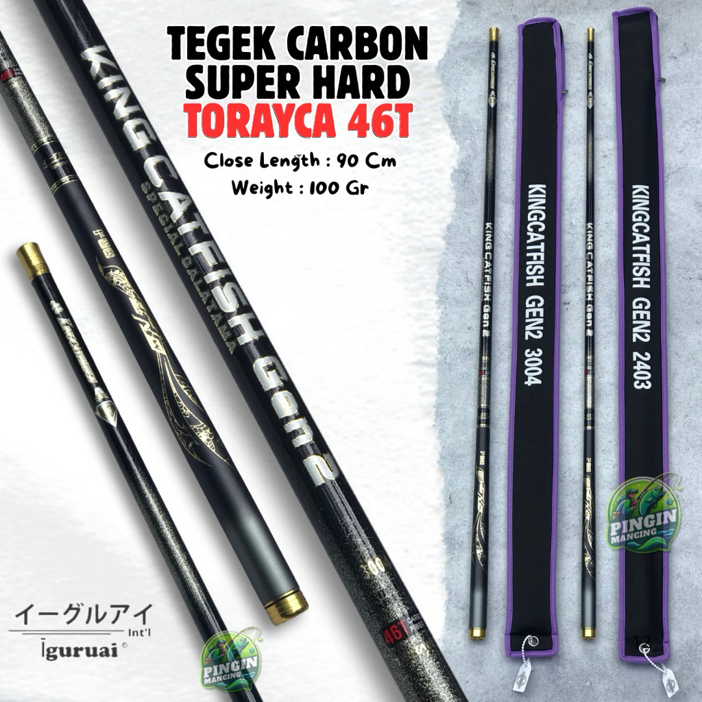 King Cat Fish Kcf Gen 2 Joran Tegek Carbon Kaku Super Hard Iguruai 210 240 270 300 360 450 Cm
