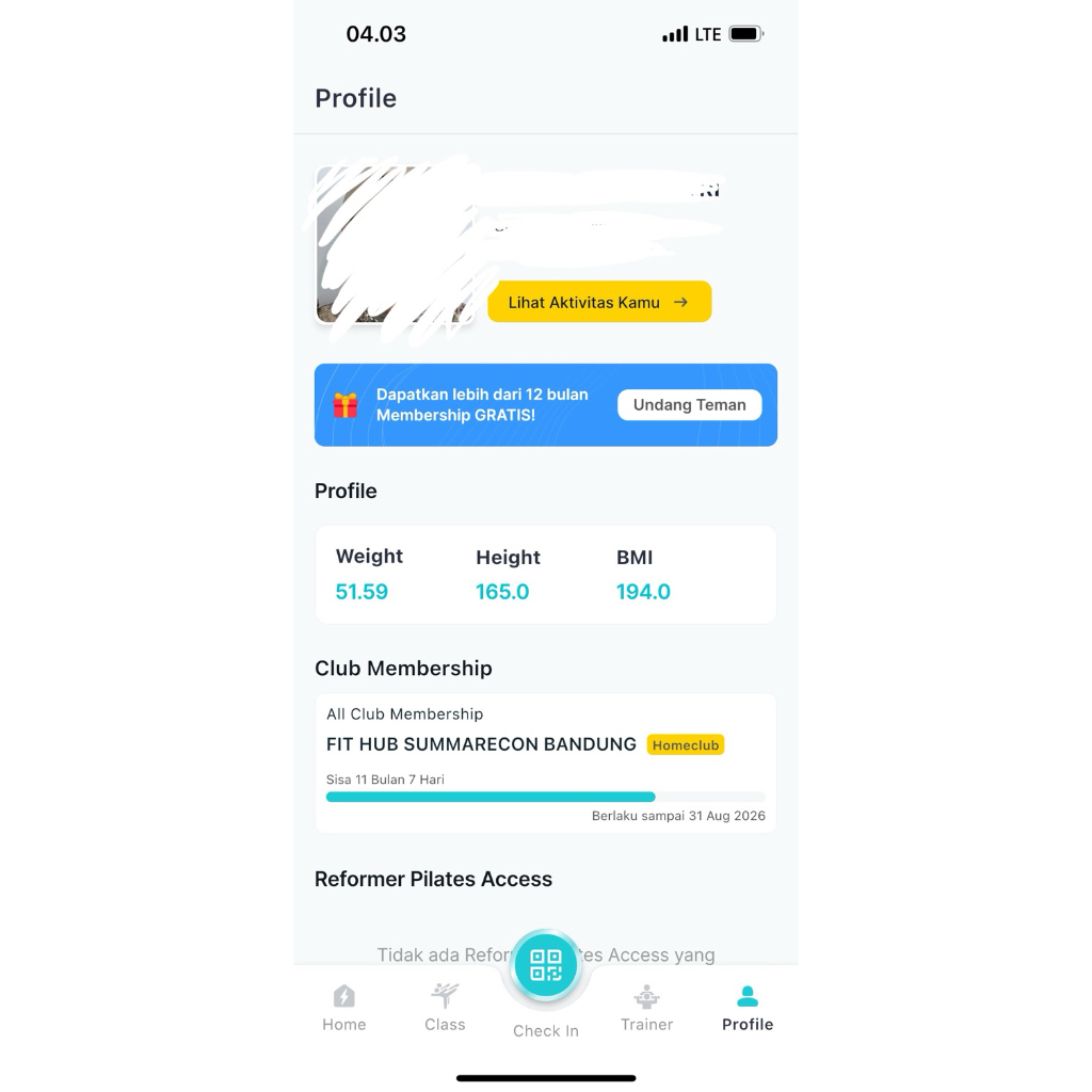 TRANSFER MEMBER FITHUB GYM SISA 11 BULAN